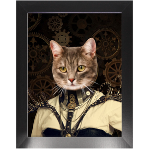 Springtrap - Steampunk, Victorian Era Inspired Custom Pet Portrait Framed Satin Paper Print