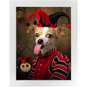 Jest Kidding - Jester, Clowns & Renaissance Inspired Custom Pet Portrait Framed Satin Paper Print