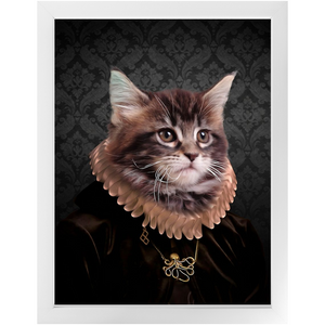 Black Radder - Renaissance Inspired Custom Pet Portrait Framed Satin Paper Print