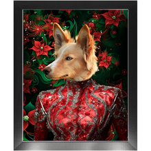 Load image into Gallery viewer, CHRISTMAS CRACKER 8 - Christmas Inspired Custom Pet Portrait Framed Satin Paper Print