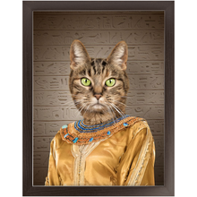 Load image into Gallery viewer, Cleopatme - Cleopatra of Egypt Inspired Custom Pet Portrait Framed Satin Paper Print
