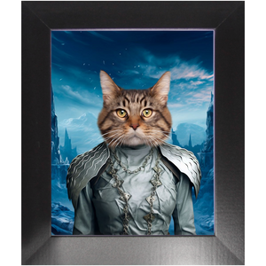 WHITE BALKER - Game of Thrones & House Of Dragons Inspired Custom Pet Portrait Framed Satin Paper Print