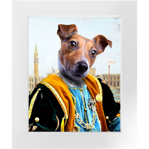 The Venice Menace - Royalty & Renaissance Inspired Custom Pet Portrait Framed Satin Paper Print
