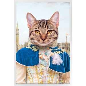 The Furnetian - Royalty & Renaissance Inspired Custom Pet Portrait Framed Satin Paper Print
