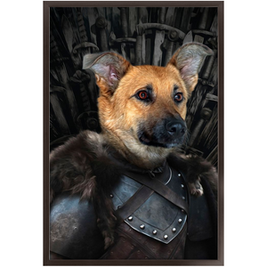 Snow Doubt - Game Of Thrones Inspired Custom Pet Portrait Framed Satin Paper Print