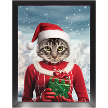 Load image into Gallery viewer, CHRISTMAS CRACKER 11 - Christmas Inspired Custom Pet Portrait Framed Satin Paper Print