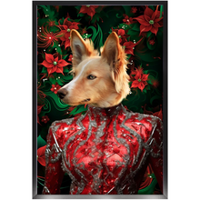 Load image into Gallery viewer, CHRISTMAS CRACKER 8 - Christmas Inspired Custom Pet Portrait Framed Satin Paper Print