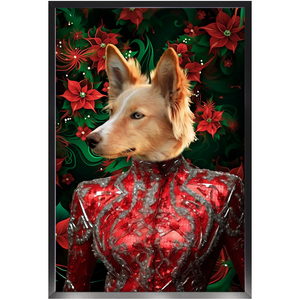 CHRISTMAS CRACKER 8 - Christmas Inspired Custom Pet Portrait Framed Satin Paper Print