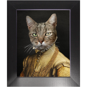 EARL E. BYRD - Renaissance Inspired Custom Pet Portrait Framed Satin Paper Print