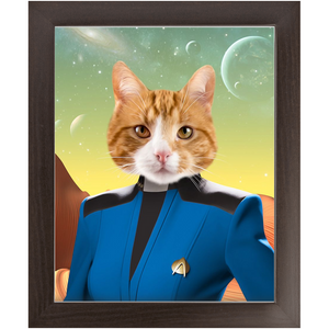 DOCTOR BONE CRUSHER - Star Trek Inspired Custom Pet Portrait Framed Satin Paper Print