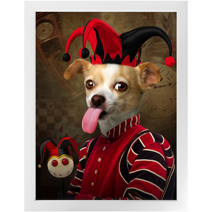 Jest Kidding - Jester, Clowns & Renaissance Inspired Custom Pet Portrait Framed Satin Paper Print