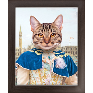 The Furnetian - Royalty & Renaissance Inspired Custom Pet Portrait Framed Satin Paper Print