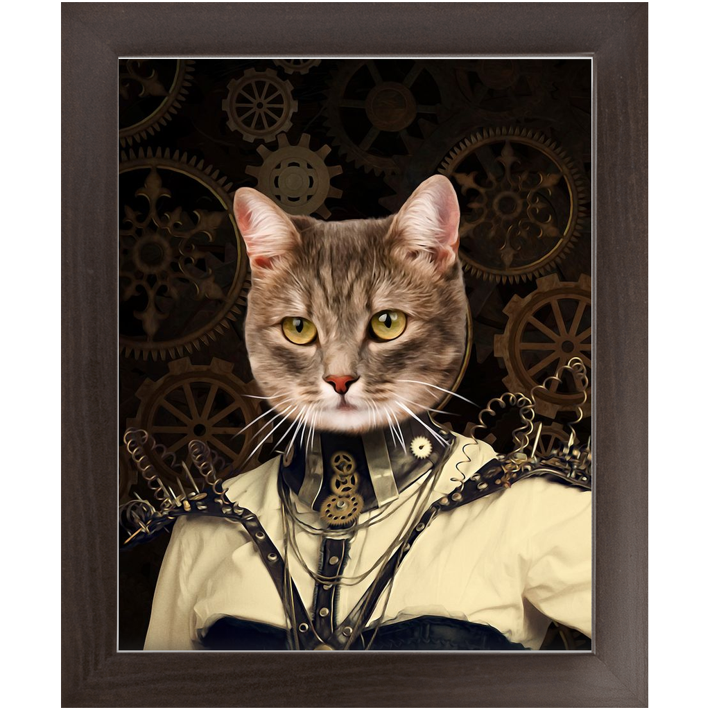 Springtrap - Steampunk, Victorian Era Inspired Custom Pet Portrait Framed Satin Paper Print