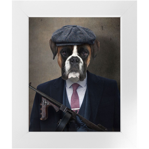 Big Jobs - Peaky Blinders & Gangster Inspired Custom Pet Portrait Framed Satin Paper Print