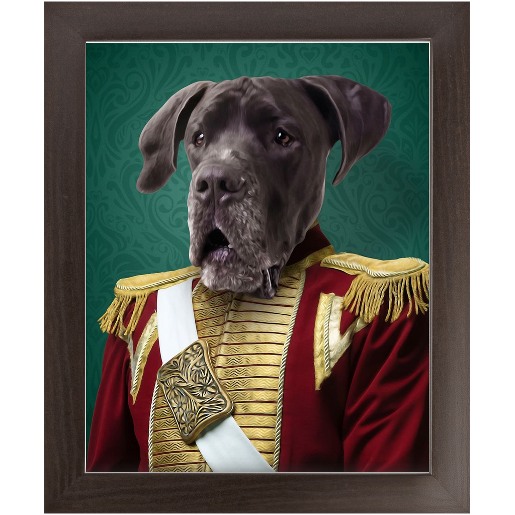 Duke of Pork - Royalty & Renaissance Inspired Custom Pet Portrait Framed Satin Paper Print