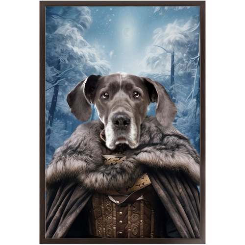 NIGHT'S BLOTCH 1 - Game of Thrones & House Of Dragons Inspired Custom Pet Portrait Framed Satin Paper Print
