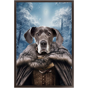 NIGHT'S BLOTCH 1 - Game of Thrones & House Of Dragons Inspired Custom Pet Portrait Framed Satin Paper Print