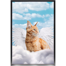 Load image into Gallery viewer, White Angel - Heavenly Angels Inspired Custom Pet Portrait Framed Satin Paper Print