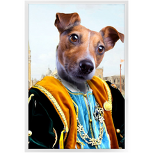 Load image into Gallery viewer, The Venice Menace - Royalty &amp; Renaissance Inspired Custom Pet Portrait Framed Satin Paper Print