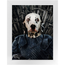 Load image into Gallery viewer, Knight Teenite - Game Of Thrones Inspired Custom Pet Portrait Framed Satin Paper Print