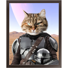 Load image into Gallery viewer, Wanderlorian - Mandalorian &amp; Star Wars Inspired Custom Pet Portrait Framed Satin Paper Print