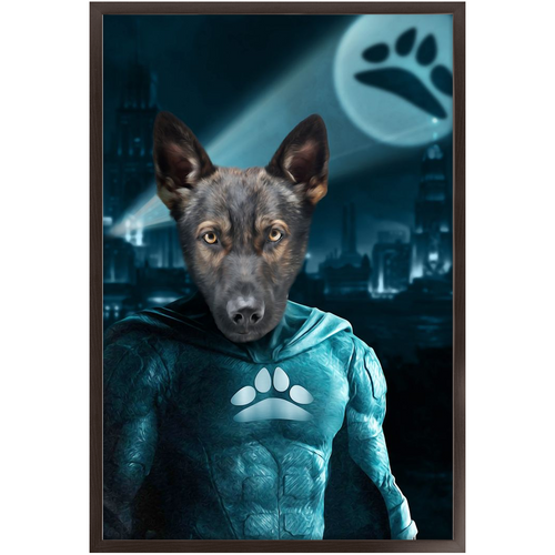 THE DARK BITE - Custom Pet Portrait Framed Satin Paper Print
