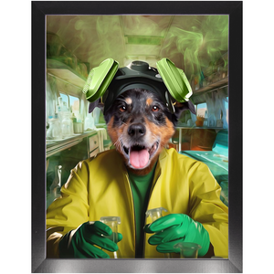 HEISENBARK - Breaking Bad Inspired Custom Pet Portrait Framed Satin Paper Print