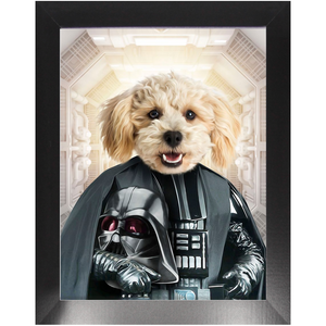 Bath Evader - Darth Vader & Star Wars Inspired Custom Pet Portrait Framed Satin Paper Print