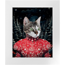 Load image into Gallery viewer, CHRISTMAS CRACKER 6 - Christmas Inspired Custom Pet Portrait Framed Satin Paper Print
