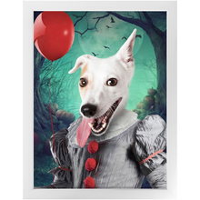 Load image into Gallery viewer, Manypies - Halloween, IT &amp; Clown Inspired Custom Pet Portrait Framed Satin Paper Print