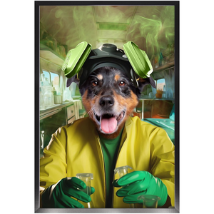 HEISENBARK - Breaking Bad Inspired Custom Pet Portrait Framed Satin Paper Print