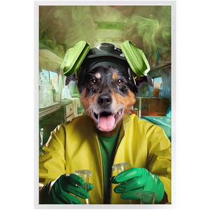 HEISENBARK - Breaking Bad Inspired Custom Pet Portrait Framed Satin Paper Print