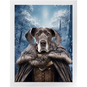 NIGHT'S BLOTCH 1 - Game of Thrones & House Of Dragons Inspired Custom Pet Portrait Framed Satin Paper Print