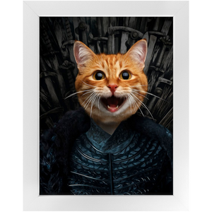 Winters Tail - Game of Thrones Inspired Custom Pet Portrait Framed Satin Paper Print