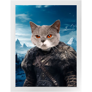 NIGHT'S BLOTCH 2 - Game of Thrones & House Of Dragons Inspired Custom Pet Portrait Framed Satin Paper Print