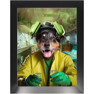 HEISENBARK - Breaking Bad Inspired Custom Pet Portrait Framed Satin Paper Print