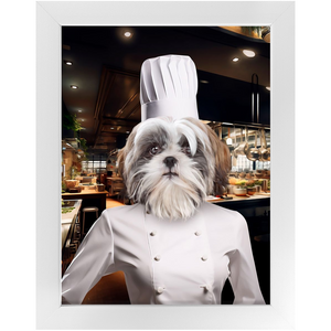 CHEF'S KISS - Chef & Cook Inspired Custom Pet Portrait Framed Satin Paper Print
