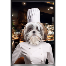 Load image into Gallery viewer, CHEF&#39;S KISS - Chef &amp; Cook Inspired Custom Pet Portrait Framed Satin Paper Print