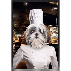 CHEF'S KISS - Chef & Cook Inspired Custom Pet Portrait Framed Satin Paper Print