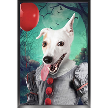 Load image into Gallery viewer, Manypies - Halloween, IT &amp; Clown Inspired Custom Pet Portrait Framed Satin Paper Print
