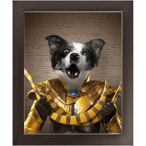 Tootencharmin - Pharaohs of Egypt Inspired Custom Pet Portrait Framed Satin Paper Print