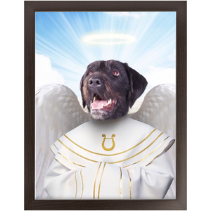Harping On - Heavenly Angels Inspired Custom Pet Portrait Framed Satin Paper Print
