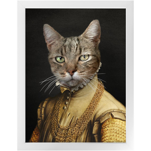 EARL E. BYRD - Renaissance Inspired Custom Pet Portrait Framed Satin Paper Print
