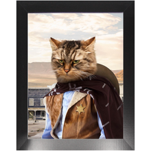 Load image into Gallery viewer, High Loon - Cowboys, Sheriff &amp; Wild West Inspired Custom Pet Portrait Framed Satin Paper Print