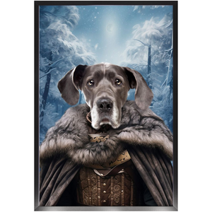 NIGHT'S BLOTCH 1 - Game of Thrones & House Of Dragons Inspired Custom Pet Portrait Framed Satin Paper Print
