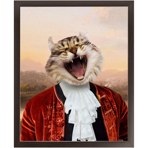 Earl E. Riser - Renaissance Inspired Custom Pet Portrait Framed Satin Paper Print