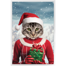 Load image into Gallery viewer, CHRISTMAS CRACKER 11 - Christmas Inspired Custom Pet Portrait Framed Satin Paper Print