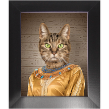 Load image into Gallery viewer, Cleopatme - Cleopatra of Egypt Inspired Custom Pet Portrait Framed Satin Paper Print
