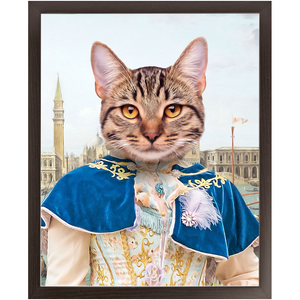 The Furnetian - Royalty & Renaissance Inspired Custom Pet Portrait Framed Satin Paper Print