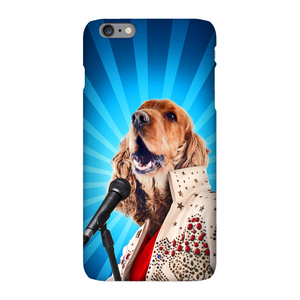 BLUE SUEDE CHEW TOY CUSTOM PET PORTRAIT PHONE CASE